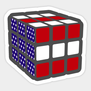 American Flag Rubiks Cube Sticker